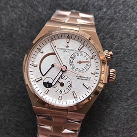 信頼の腕時計ストア Vacheron Constantinコピー時計47450/000R-9404 オーバーシーズ デュアルタイム ピンクゴールド 自動巻き